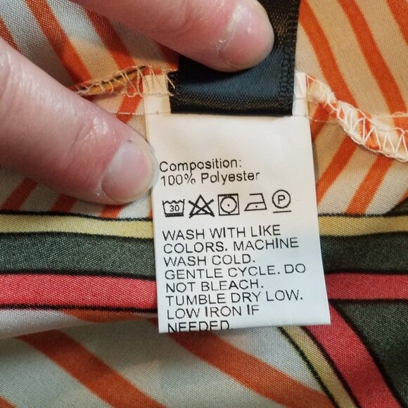 Wrap Shirt Tank Blouse Sleeveless Curvy  Size XL  12-14 Womens Geometric Peplum - Picture 15 of 16